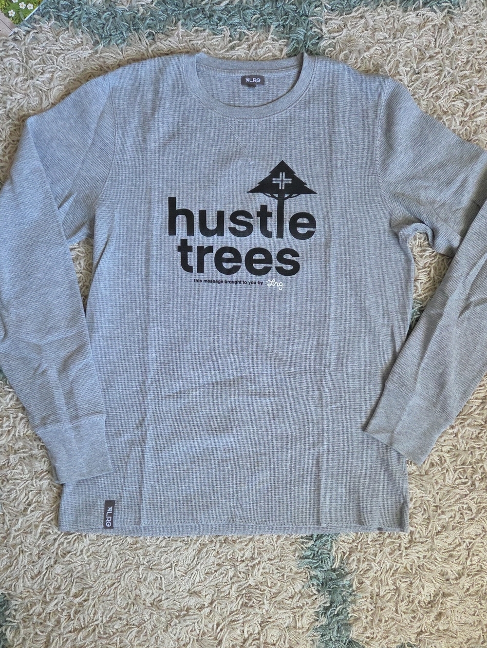 Hustle Trees Long Sleeve Crewneck Shirt - Gray